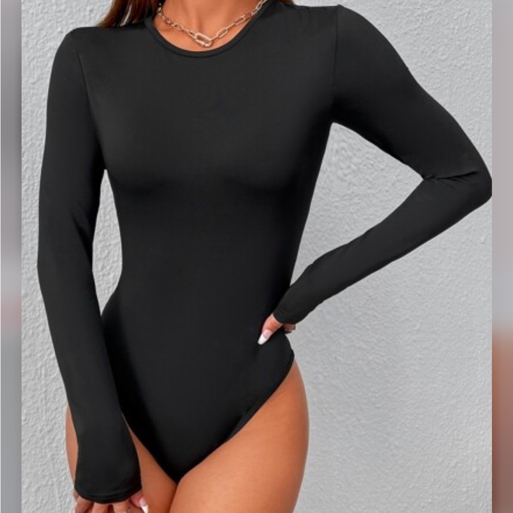 6/$25 SHEIN Black Long Sleeve Bodycon